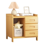 Bamboo Bedside Table Nightstand Storage Bedroom Sofa Side Stand