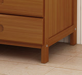 Bamboo Bedside Table Nightstand Storage Bedroom Sofa Side Stand - Side View