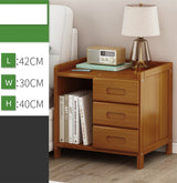 Bamboo Bedside Table Nightstand Storage Bedroom Sofa Side Stand - Top-Down View