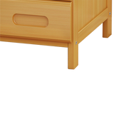 Bamboo Bedside Table Nightstand Storage Bedroom Sofa Side Stand - Side View