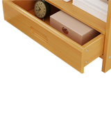 Bamboo Bedside Table Nightstand Storage Bedroom Sofa Side Stand - Rear View