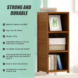Bamboo Adjustable 3-Shelf Bookcase &ndash; Display Storage Rack Stand for Living Room, Bedroom, Office or Home D&eacute;cor