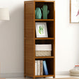 Bamboo 4-Shelf Bookcase &ndash; Adjustable Display Storage Rack Stand for Living Room, Bedroom, Office or Home Organisation