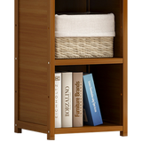 Bamboo 4-Shelf Bookcase &ndash; Adjustable Display Storage Rack Stand for Living Room, Bedroom, Office or Home Organisation