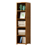 Bamboo 5-Shelf Bookcase &ndash; Tall Display Storage Rack Stand for Living Room, Bedroom, Office or Home Organisation - 45-Degree Angle