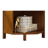5-Shelf Corner Bookcase Industrial Bookshelf Display Storage Stand