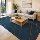 200x300cm Large Floor Blue Teal Rug &ndash; Modern Area Carpet for Bedroom & Lounge