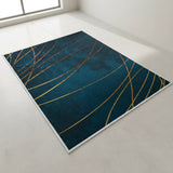 200x300cm Large Floor Blue Teal Rug &ndash; Modern Area Carpet for Bedroom & Lounge