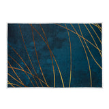 200x300cm Large Floor Blue Teal Rug &ndash; Modern Area Carpet for Bedroom & Lounge - Rear View