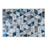 200x300cm Large Floor Blue Triangle Rug &ndash; Modern Area Carpet for Bedroom & Lounge
