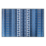 200x300cm Large Floor Blue Ethnic Rug &ndash; Modern Area Carpet for Bedroom & Lounge - Rear View