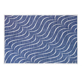200x300cm Large Floor Blue Waves Rug &ndash; Modern Area Carpet for Bedroom & Lounge - Rear View