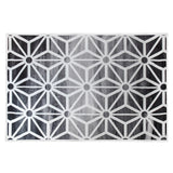 200x300cm Large Floor Black & White Geometric Rug &ndash; Modern Area Carpet for Bedroom & Lounge