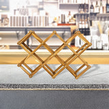 Wooden Wine Rack Freestanding 10 Bottles Countertop Storage