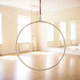 Aerial Yoga Hoop 90CM Lyra Hoop Circus Single Point Aerial Ring Set - Side View