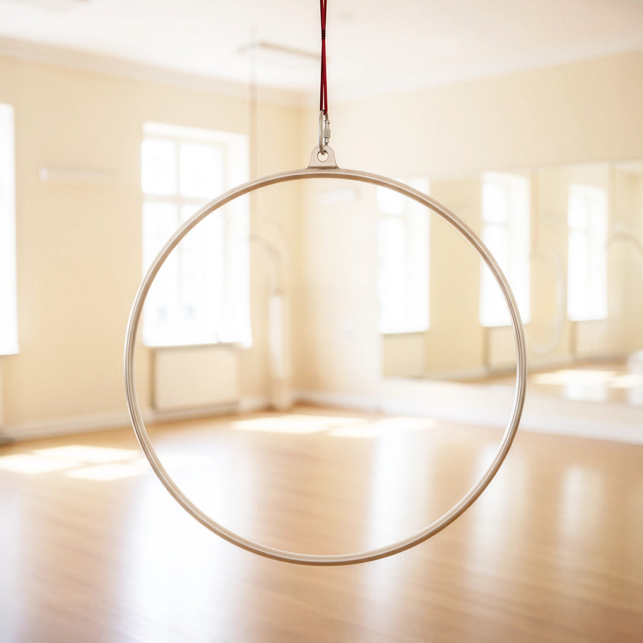 Aerial Yoga Hoop 90CM Lyra Hoop Circus Single Point Aerial Ring Set