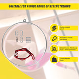 Aerial Yoga Hoop 90CM Lyra Hoop Circus Single Point Aerial Ring Set - Rear View