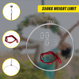Aerial Yoga Hoop 90CM Lyra Hoop Circus Single Point Aerial Ring Set - Low Angle
