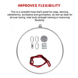 Aerial Yoga Hoop 90CM Lyra Hoop Circus Single Point Aerial Ring Set - Extra Image