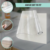 PVC Tablecloth Protector 107X213.4CM Clear Plastic Table Cloth Cover Transparent - Extra Image