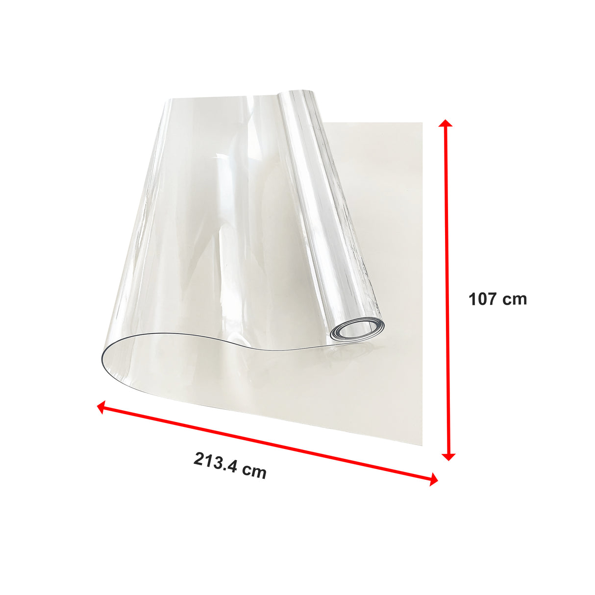 PVC Tablecloth Protector 107X213.4CM Clear Plastic Table Cloth Cover Transparent