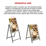 Frame Sign Sidewalk Sign Board 60x90cm For Advertising Poster Display - 45-Degree Angle