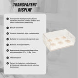 10Pcs Clear Dessert Boxes Cupcake Packaging &ndash; Transparent Bakery Cake Gift Boxes - Top-Down View