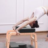 Yoga Stool Inversion Multi-Purpose Chair For Headstands - Front View