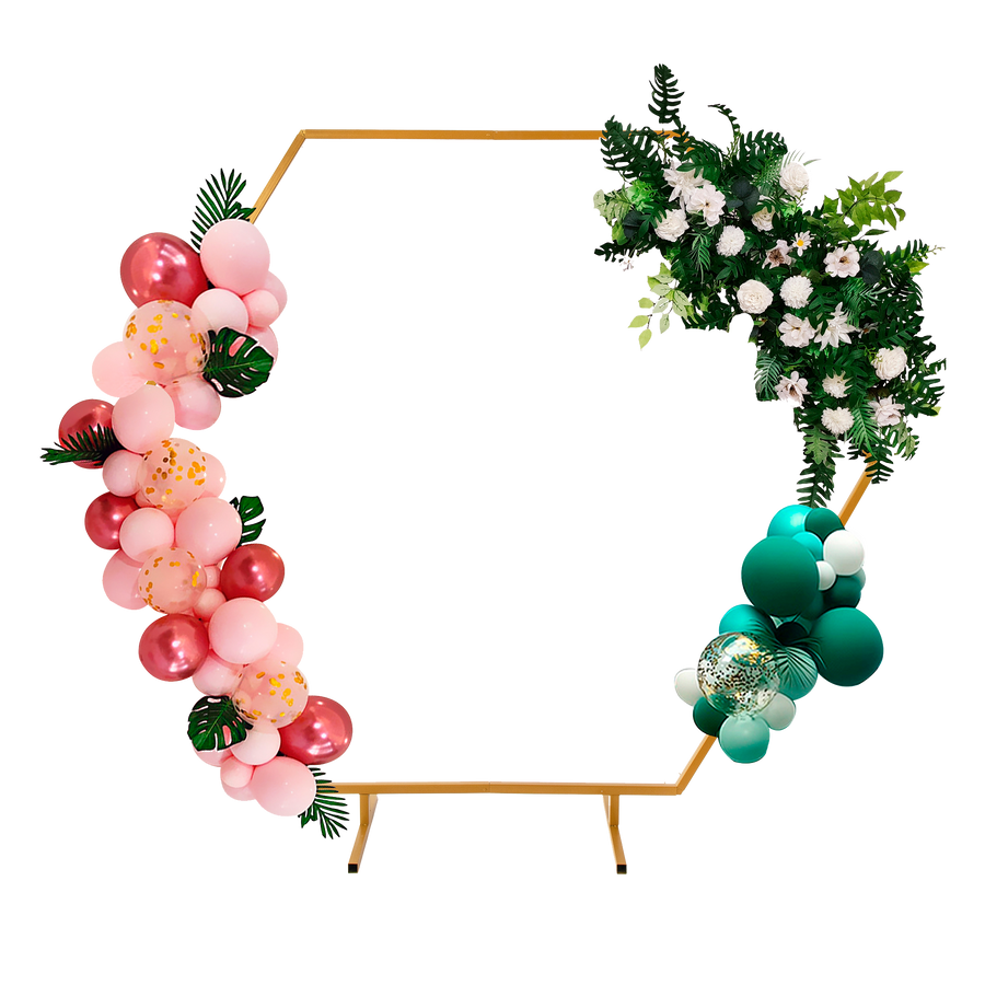 2M Wedding Hex Arch Backdrop Flower Display Stand Frame Background