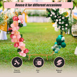 2M Wedding Hex Arch Backdrop Flower Display Stand Frame Background - Rear View