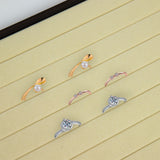 7 Slot Velvet Ring Earring Tray Storage Jewellery Display Display Stackable - Front View