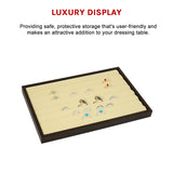 7 Slot Velvet Ring Earring Tray Storage Jewellery Display Display Stackable - Close-Up Angle