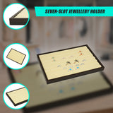 7 Slot Velvet Ring Earring Tray Storage Jewellery Display Display Stackable - Low Angle