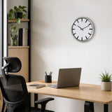 Modern Wall Clock Silent Non-Ticking Quartz Battery Operated Stainless Steel
