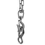 304 Stainless Steel Swivel Lift Clevis Chain Crane Hook with Safety Lock 650kg