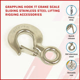 Grappling Hook 1T Crane Scale Sliding Stainless Steel Lifting Rigging Accessories - Close-Up Angle