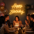 Happy Birthday Neon Sign Hanging Glowing Party Decoration