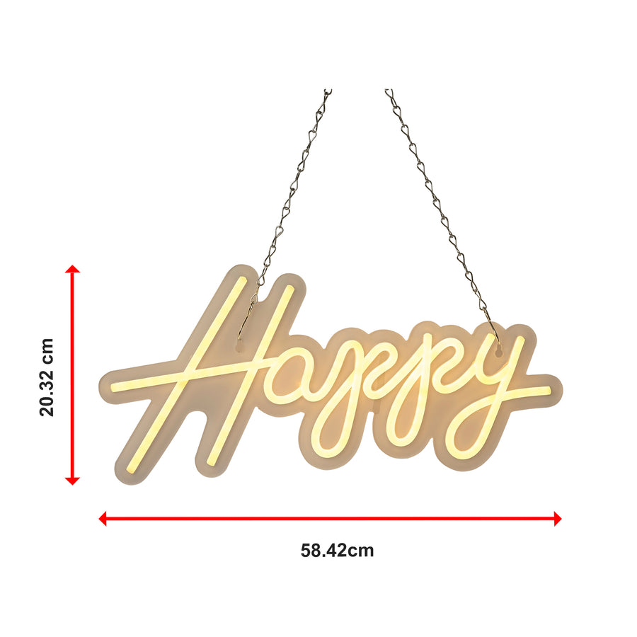 Happy Birthday Neon Sign Hanging Glowing Party Decoration