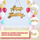 Happy Birthday Neon Sign Hanging Glowing Party Decoration - Low Angle
