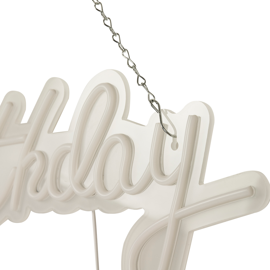 Happy Birthday Neon Sign Hanging Glowing Party Decoration