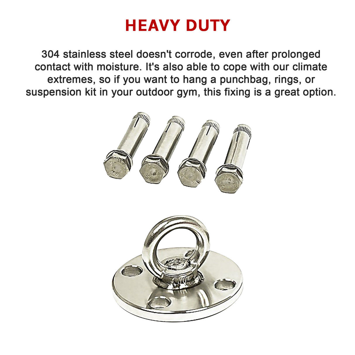 304 Stainless Steel Suspension Hook Wall Ceiling Mount Hanger Anchor Bracket