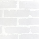 White Brick Wallpaper Vinyl Vintage - 45-Degree Angle