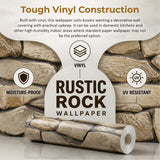 Rustic Rock Brick Wallpaper