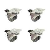 4x 2 Inch Heavy Duty Swivel Castor Wheels 50mm Brake