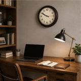 Classic Wall Clock Silent Non-Ticking Quartz Battery Operated Luxury Wood