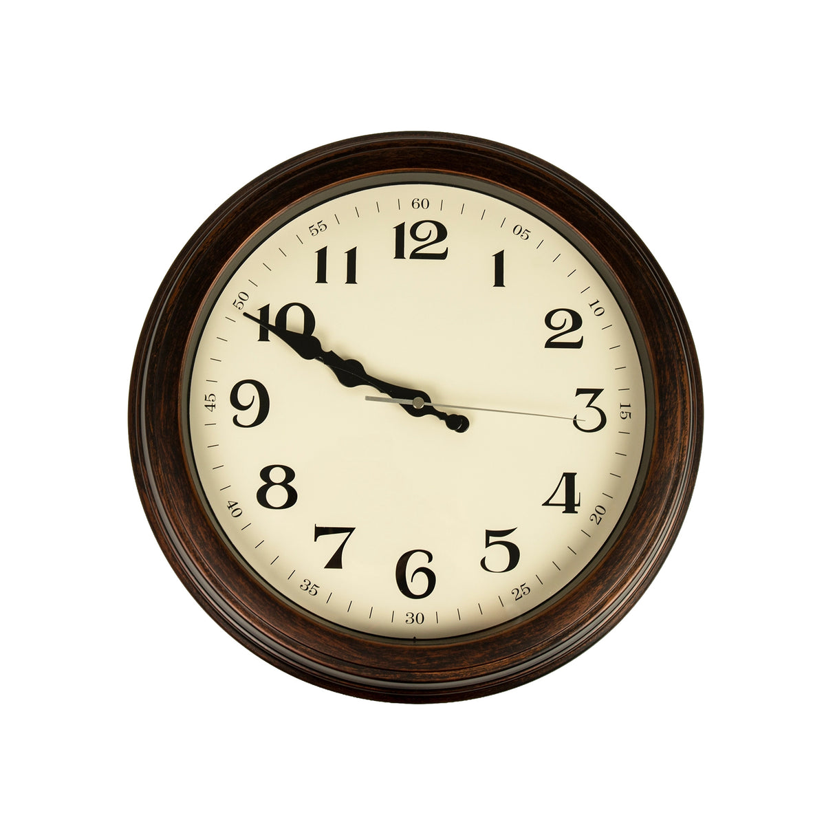Classic Wall Clock Silent Non-Ticking Quartz Battery Operated Luxury Wood