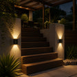 2pc Outdoor Solar LED Deck Lights Garden Patio Pathway Stairs Warm White