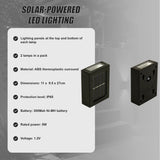 2pc Outdoor Solar LED Deck Lights Garden Patio Pathway Stairs Warm White - Top-Down View