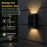 2pc Outdoor Solar LED Deck Lights Garden Patio Pathway Stairs Warm White
