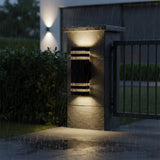 Modern 12 Inch LED Up Down Wall Light Dual Lamp with Dusk to Dawn Sensor